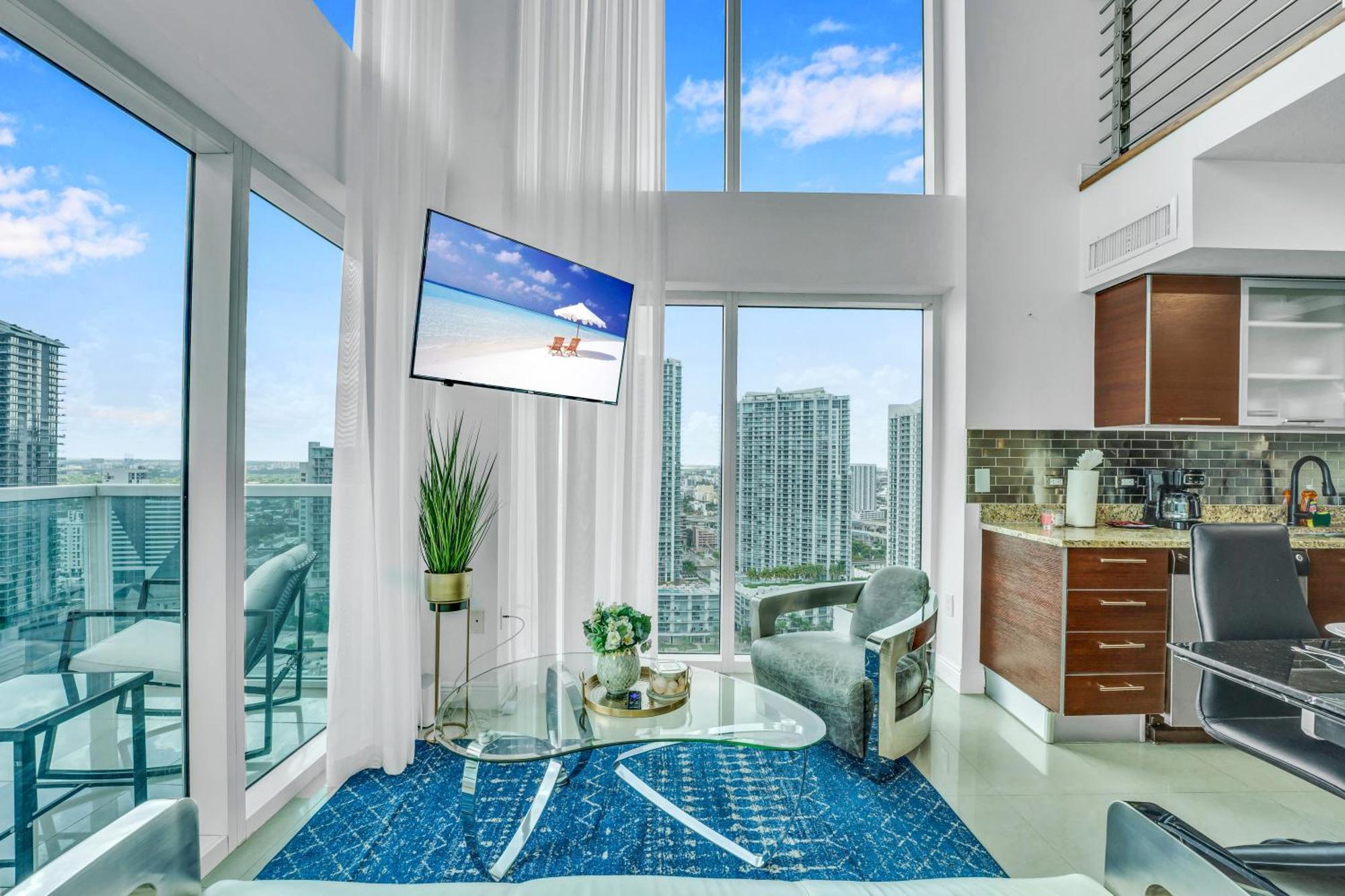 マイアミ Modern 2 Story Loft 2Br With Breathtaking Viewsヴィラ エクステリア 写真