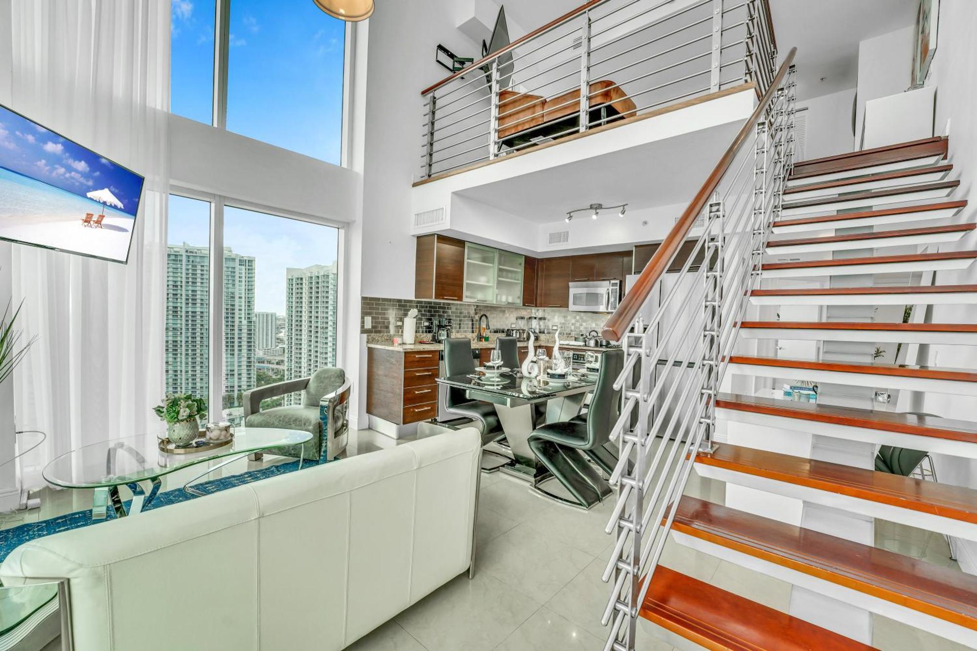 マイアミ Modern 2 Story Loft 2Br With Breathtaking Viewsヴィラ エクステリア 写真