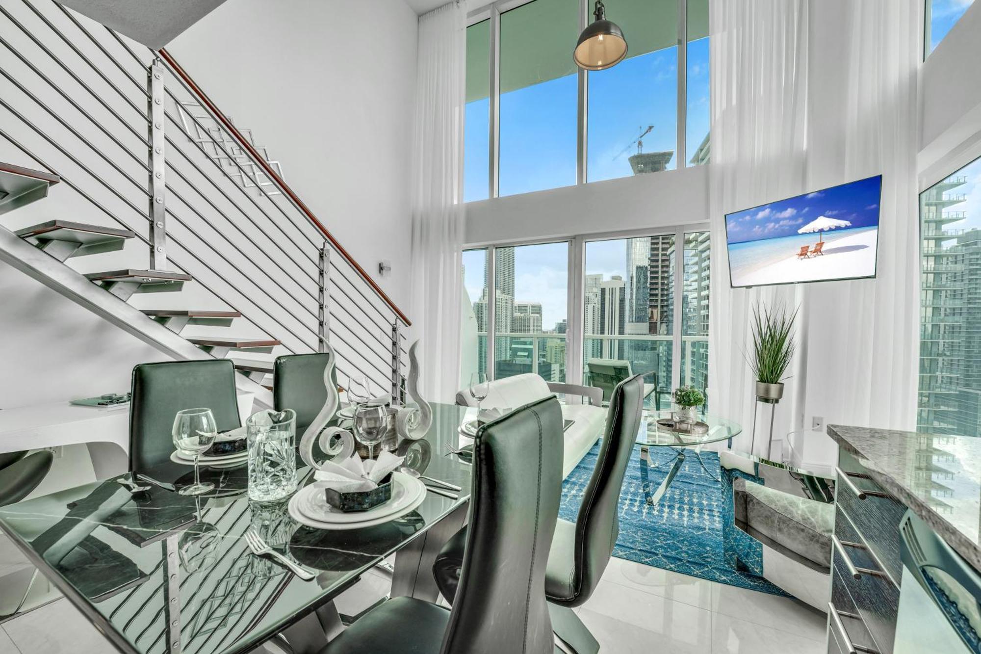 マイアミ Modern 2 Story Loft 2Br With Breathtaking Viewsヴィラ エクステリア 写真